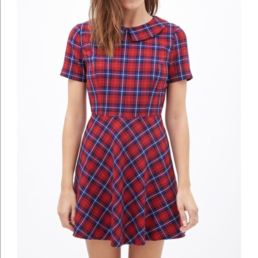 Forever 21 plaid collar dress size S